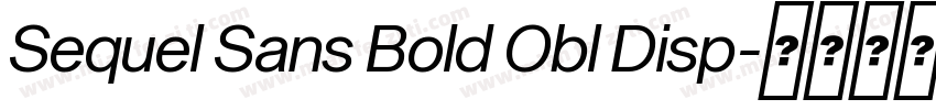 Sequel Sans Bold Obl Disp字体转换